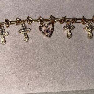 Custom charm bracelet cross